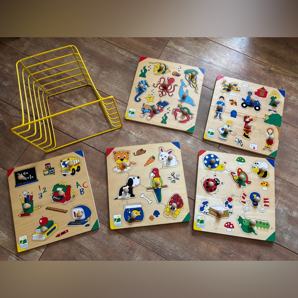 Colorful Wooden Puzzle Set for Kids
